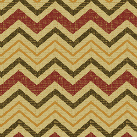 Waverly Inspirations 45" 100% Cotton Chevron Antique Print Sewing & Craft Fabric By the Yard, Beige, Red and Green