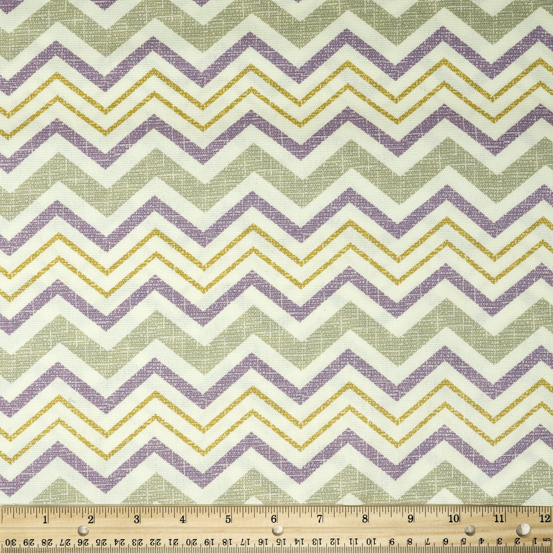 Waverly Inspirations 45" 100% Cotton Chevron Printed Sewing & Craft Fabric By the Yard, Lilac