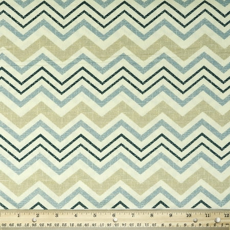 Waverly Inspirations Sewing & Craft Fabric, 100% Cotton Chevron, Spa, 45 in Wide, 8 yd Bolt