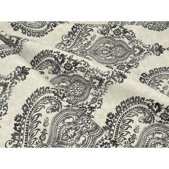 Waverly Inspirations 45" 100% Cotton Damask Sewing & Craft Fabric By the Yard, Charcoal