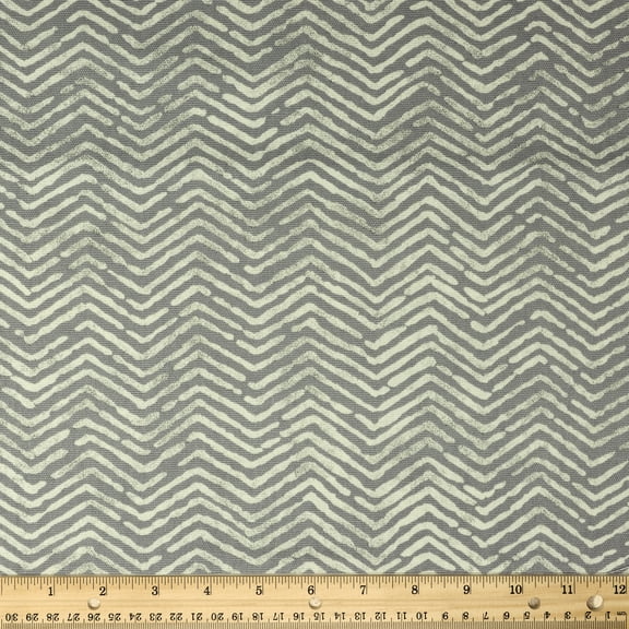 Waverly Inspirations 45" 100% Cotton Herringbone Sewing & Craft Fabric By the Yard, Gray