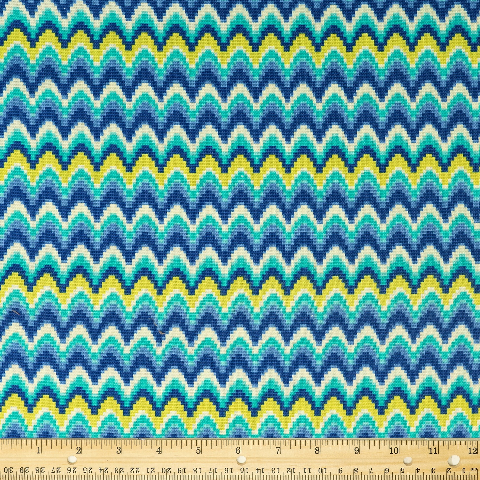 Waverly Inspirations 45" 100% Cotton Ikat Sewing & Craft Fabric 8 yd By the Bolt, Azure