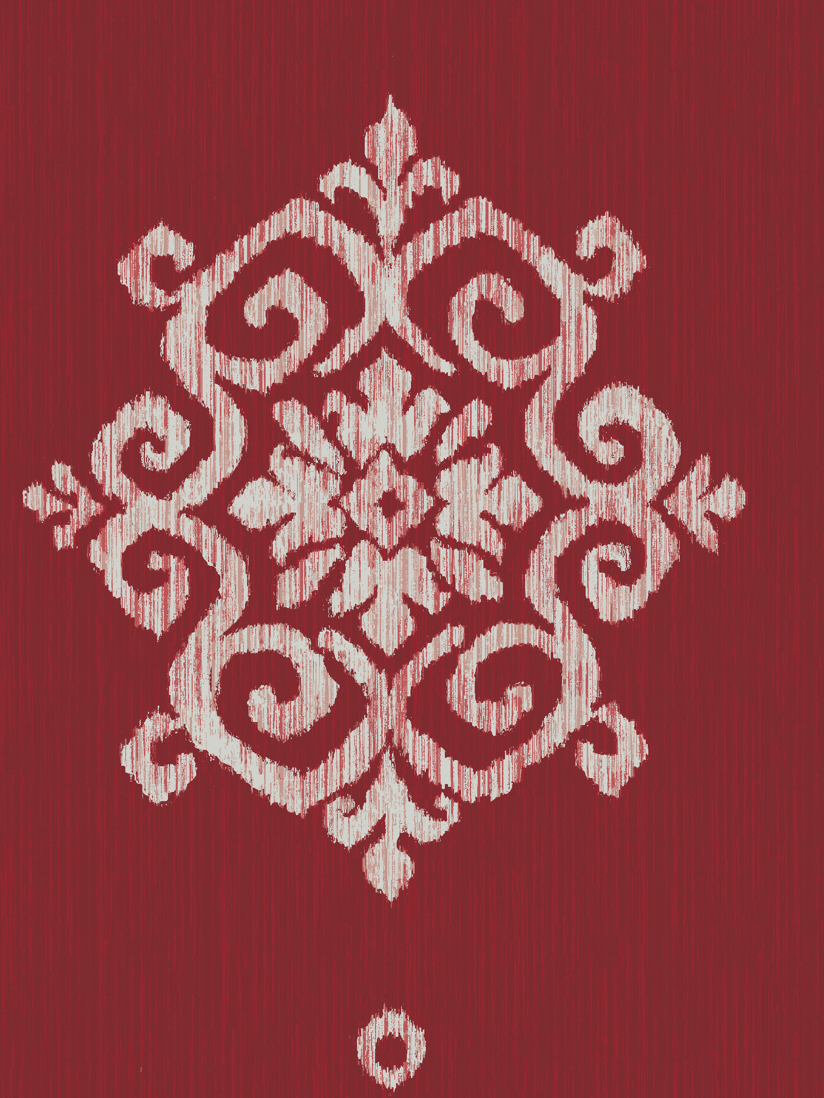 Waverly Inspirations 8 yd By the Bolt 100% Cotton Fabric, Ikat, Red, 45" Wide for Quilting & Sewing