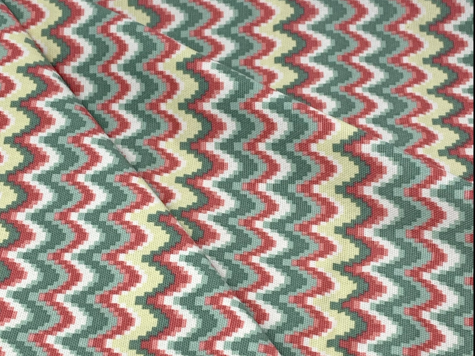 Waverly Inspirations 45" 100% Cotton Ikat Sewing & Craft Fabric By the Yard, Coral