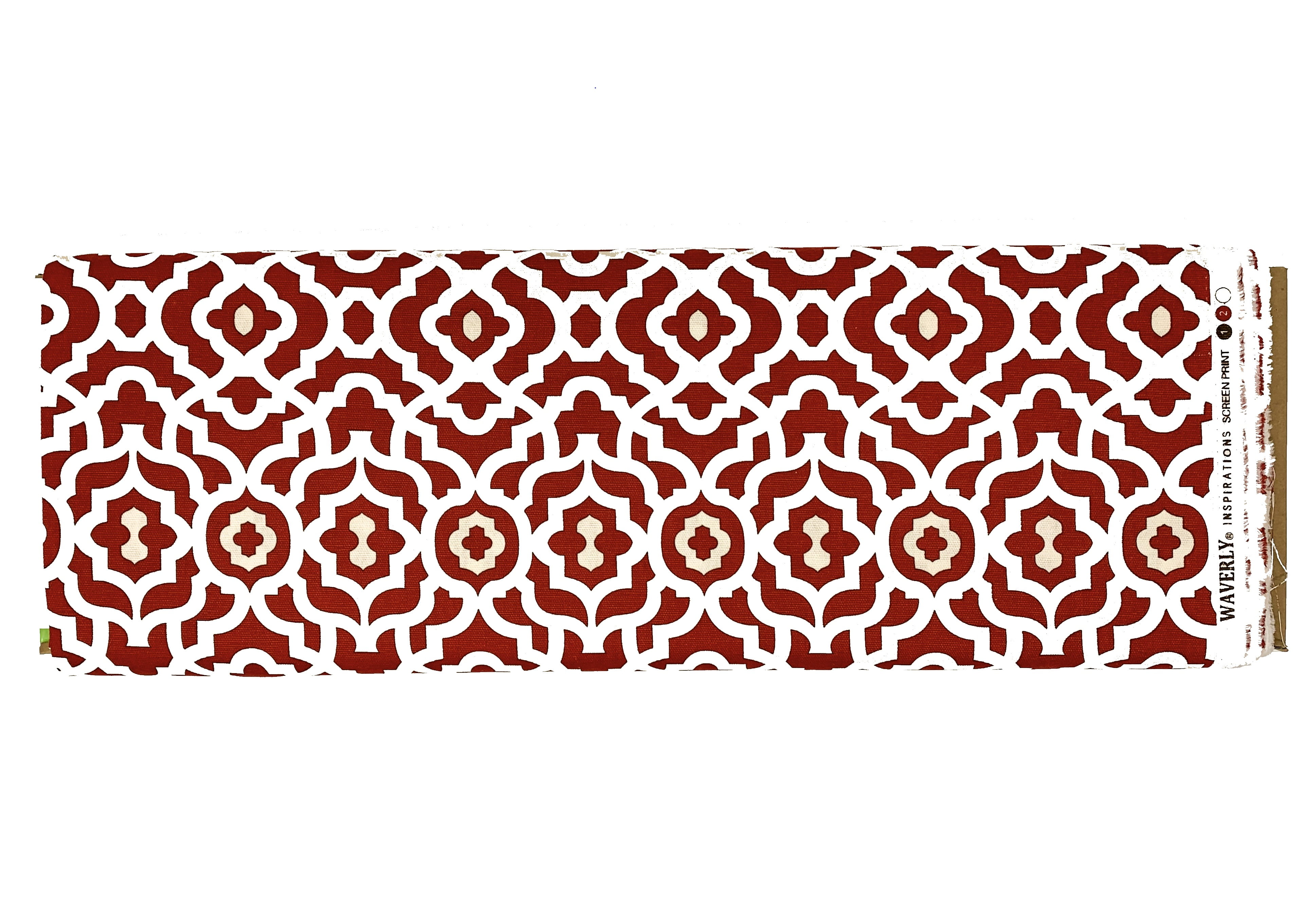 Waverly Inspirations 8 yd By the Bolt 100% Cotton Fabric, Lattice, Ruby, 45" Wide for Quilting & Sewing