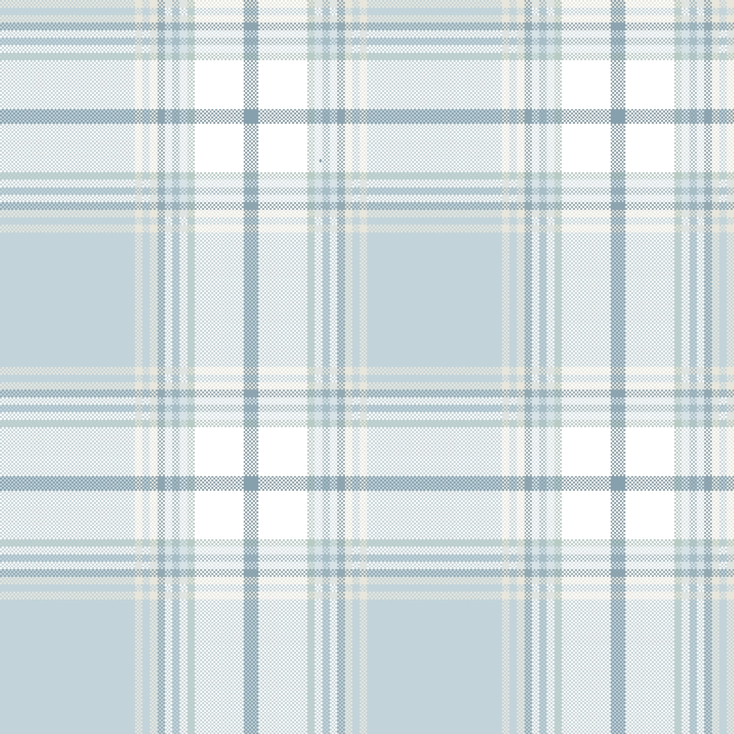 Waverly Inspirations 45" 100% Cotton Ombre and Plaid Sewing & Craft Fabric By the Yard, Blue and White