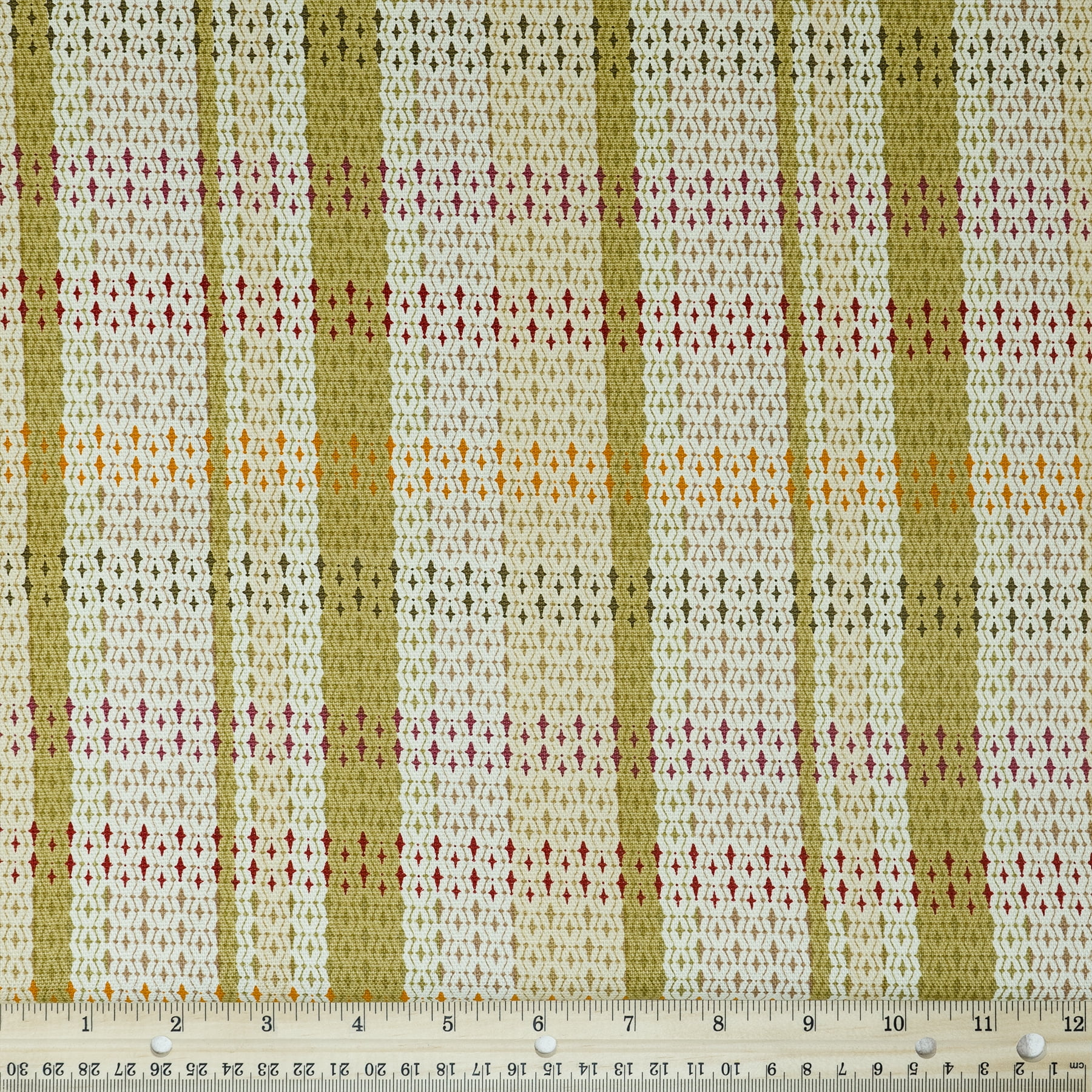 Waverly Inspirations 45" 100% Cotton Plaid Antique Print Sewing & Craft Fabric By the Yard, Green and White