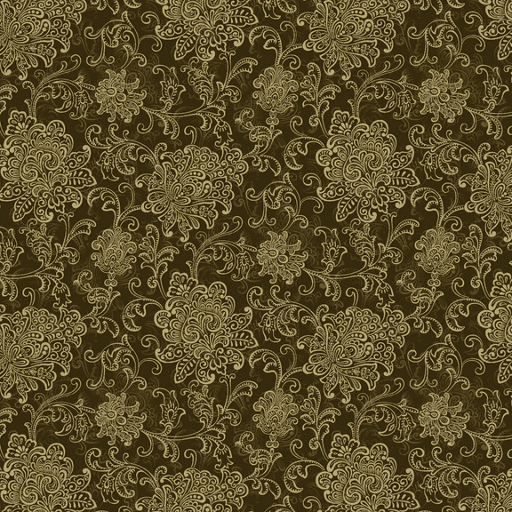 Waverly Inspirations 45" 100% Cotton Scroll Sewing & Crafting Fabrics, 8 yd By the Bolt, Cocoa