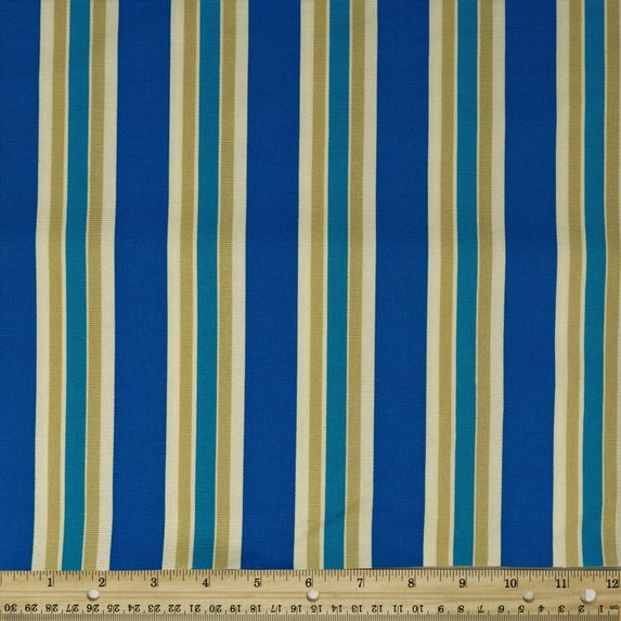 Waverly Inspirations 45" 100% Cotton Striped Printed Sewing & Craft Fabric By the Yard, Azure