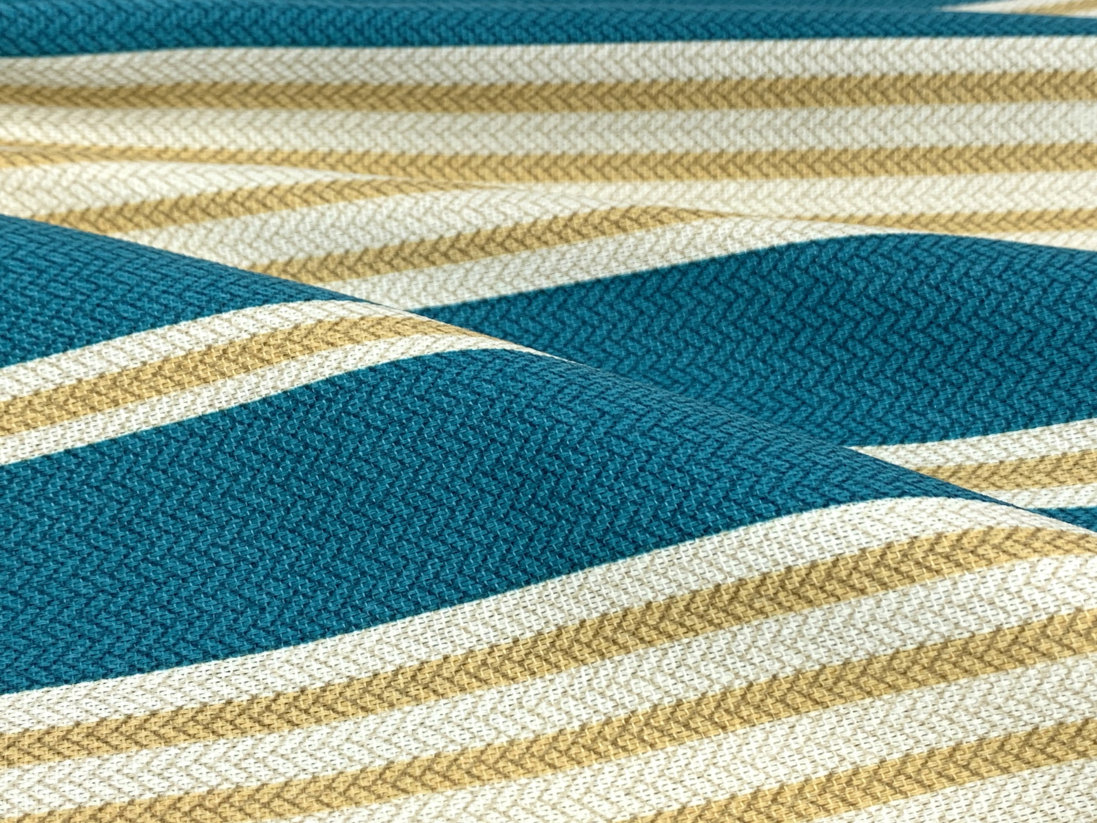 Waverly Inspirations By the Yard 100% Cotton Fabric, Striped, Teal, 45" Wide for Quilting & Sewing