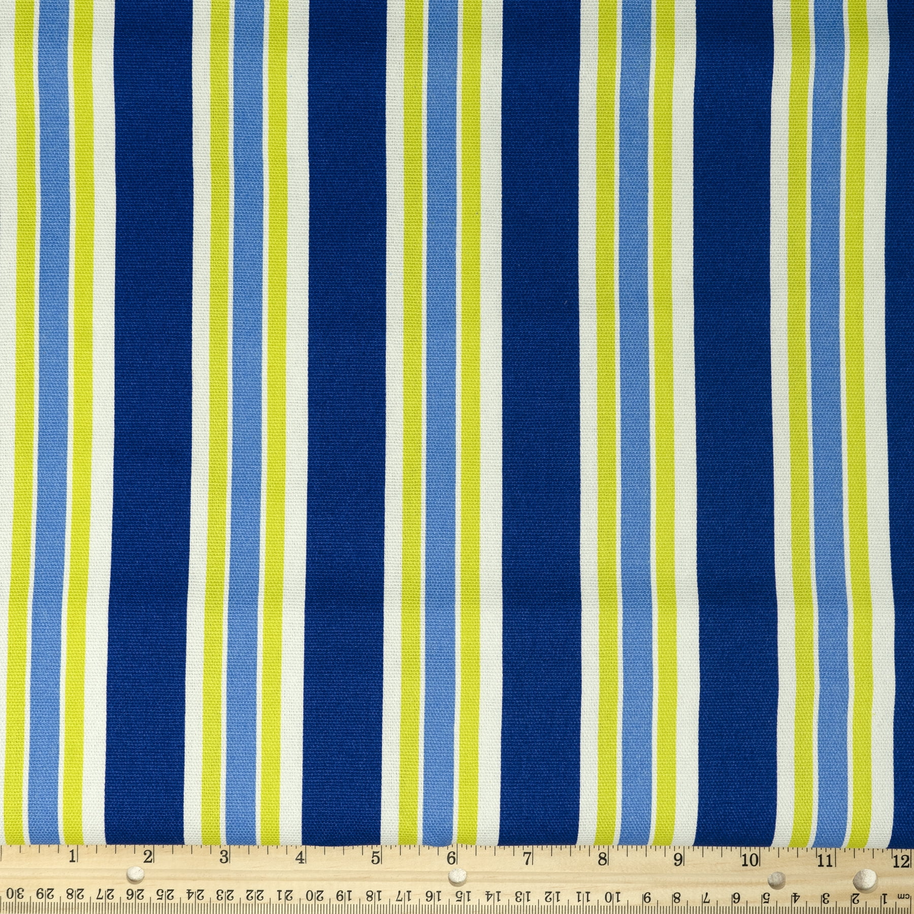Waverly Inspirations 45" 100% Cotton Striped Sewing & Crafting Fabrics, 8 yd By the Bolt, Azure