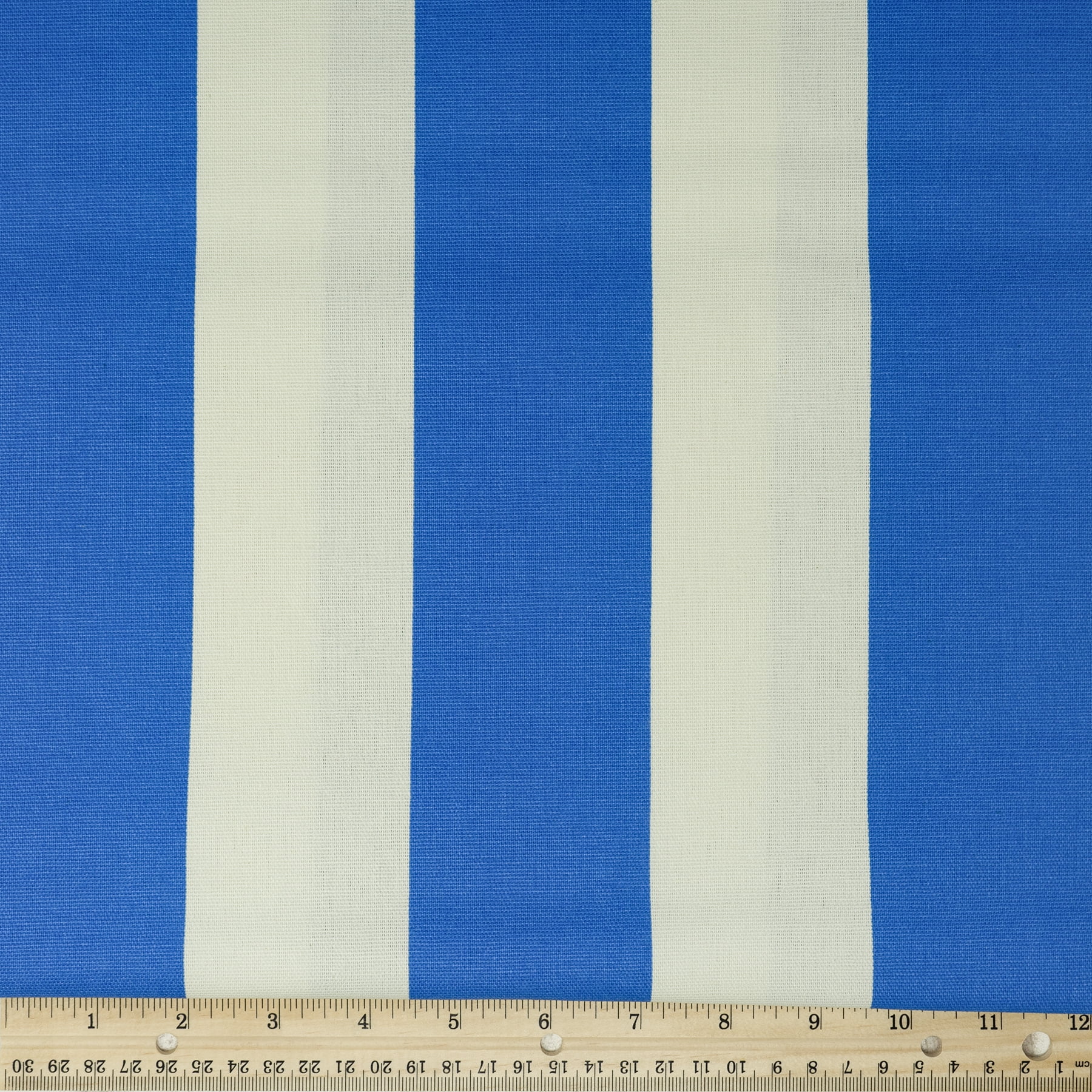 Waverly Inspirations 8 yd By the Bolt 100% Cotton Fabric, Striped, Provence Blue, 45" Wide for Quilting & Sewing