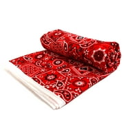 Waverly Inspirations 45" (3 Yards Cut) 100% Cotton Printed Bandana Craft Fabric, Red