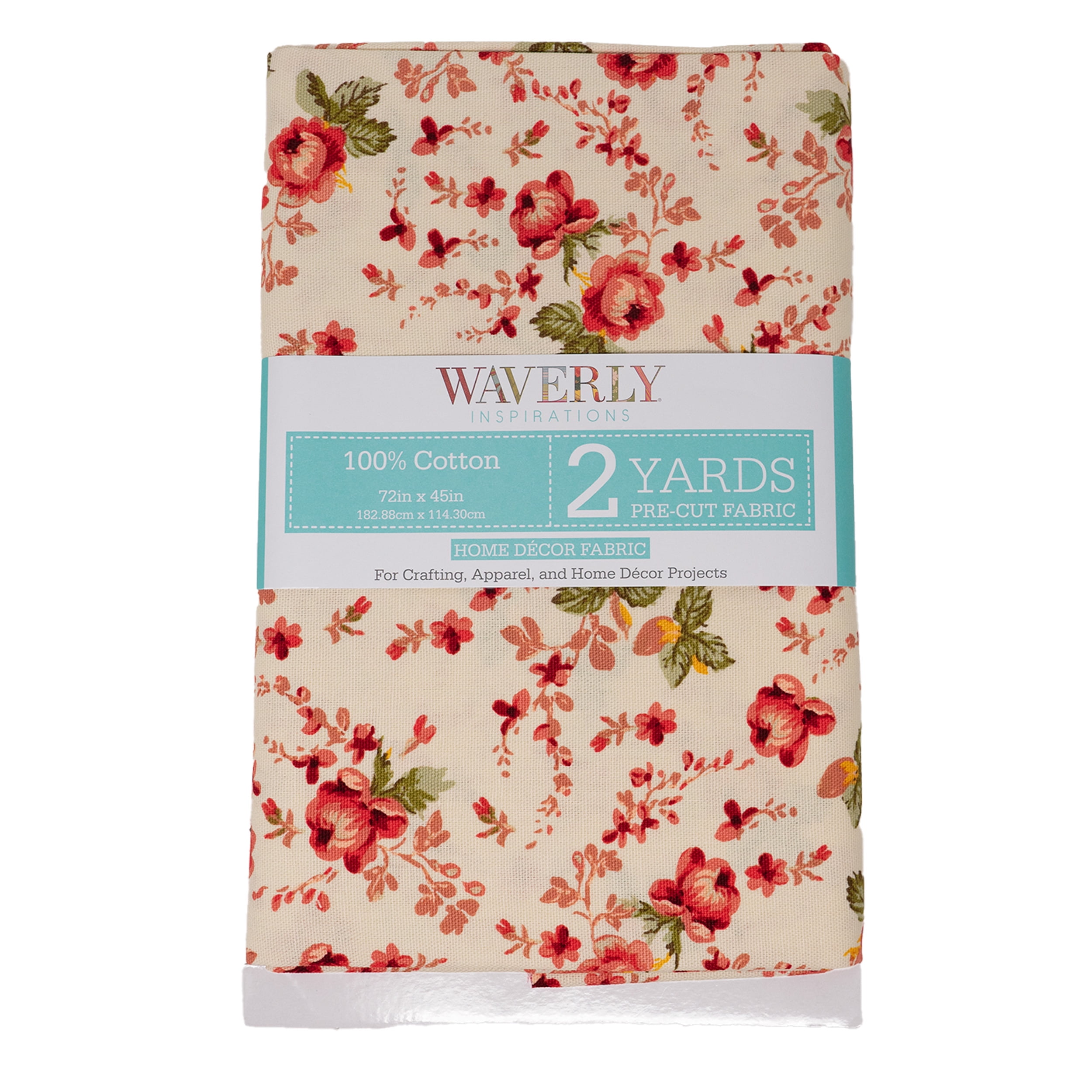 Waverly Inspirations 45" Cotton Sewing & Craft Fabric 2 yd Pre-cut, Vintage