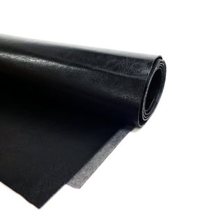 Black Faux Leather Fabric - 54in×54in Synthetic Imitation Leather Sheets  0.5mm Thick Vinyl Marine Weatherproof Material for Upholstery Crafts, DIY