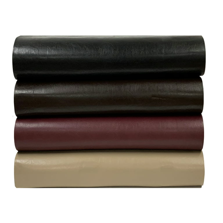 Shason Textile Faux Leather Upholstery-home Decor Solid Fabric, Brown, Available in Multiple Colors, Size: 36 inch x 54 inch