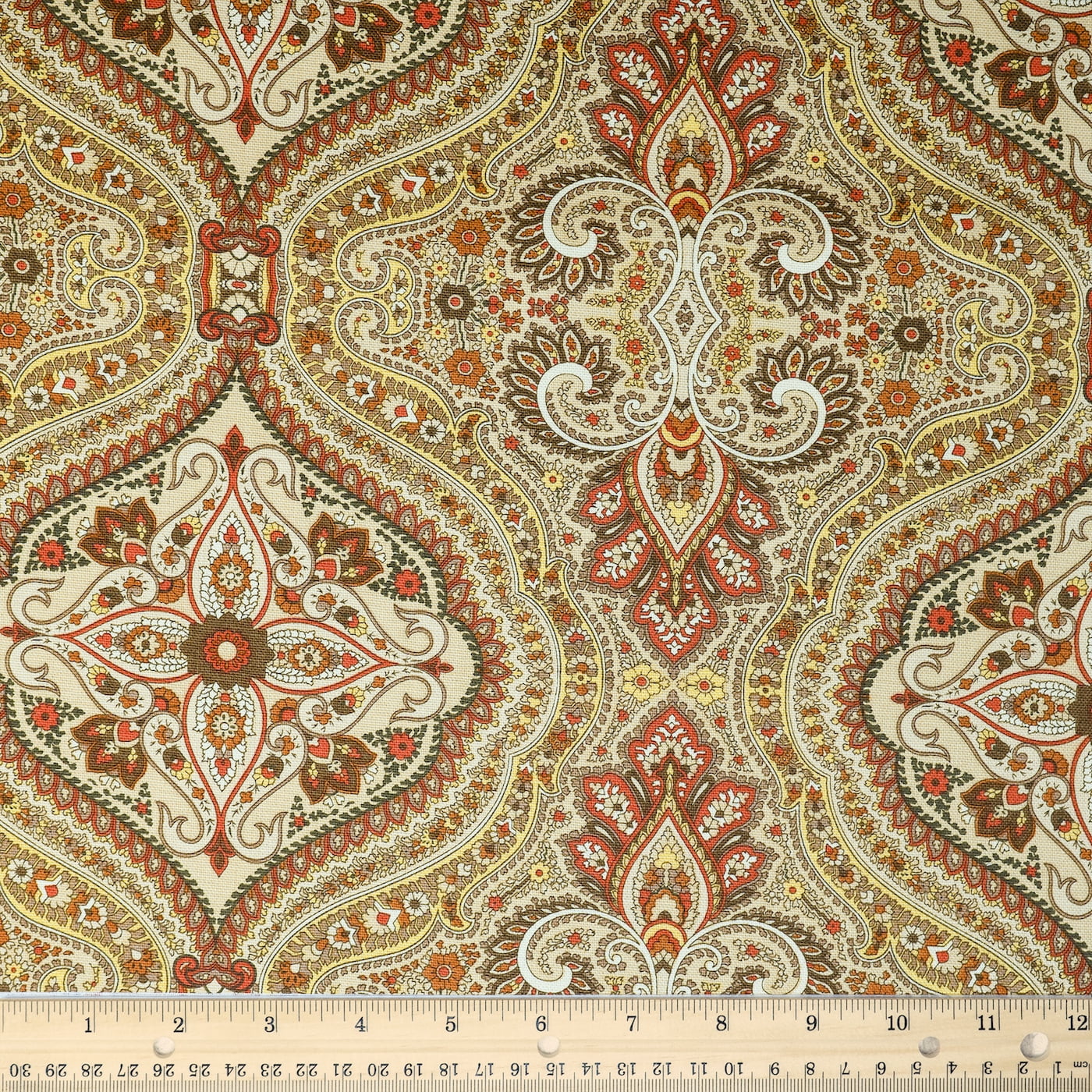 Waverly Inspirations 100% Cotton Duck 54" Paisley Brown Fabric by the Bolt