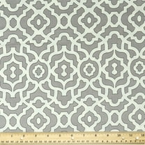 Waverly Inspirations 54" 100% Cotton Lattice Printed Sewing & Craft Fabric By the Yard, Light Grey