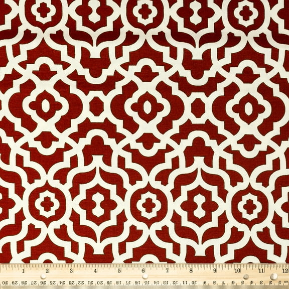 Waverly Inspirations 54" 100% Cotton Lattice Sewing & Craft Fabric 9 yd By the Bolt, Red