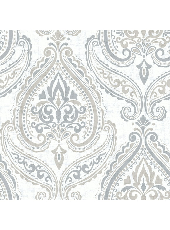 Waverly Inspirations 54" 100% Cotton Sewing & Craft Fabric By the Yard, White and Gray