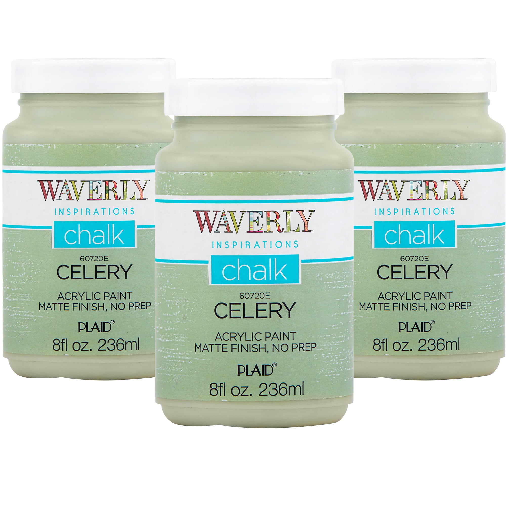 Waverly Inspirations Acrylic Chalk Paint Kit, Celery, Set of 3, 8 fl oz