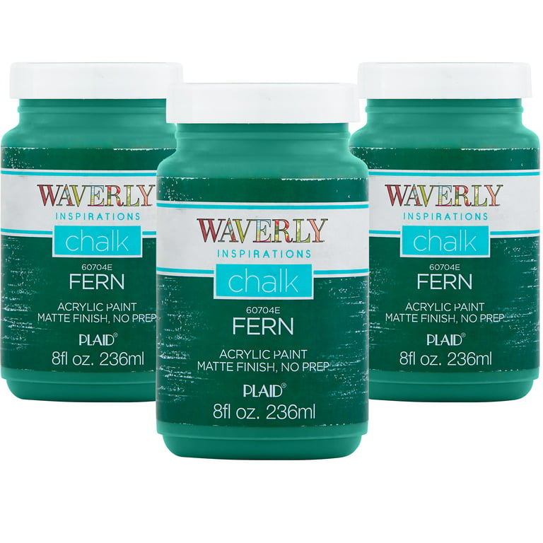 Waverly Inspirations Acrylic Chalk Paint Kit, Fern, Set of 3, 8 fl oz Each