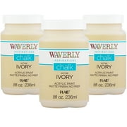Waverly Inspirations Acrylic Chalk Paint Kit, Ivory, Set of 3, 8 fl oz Each