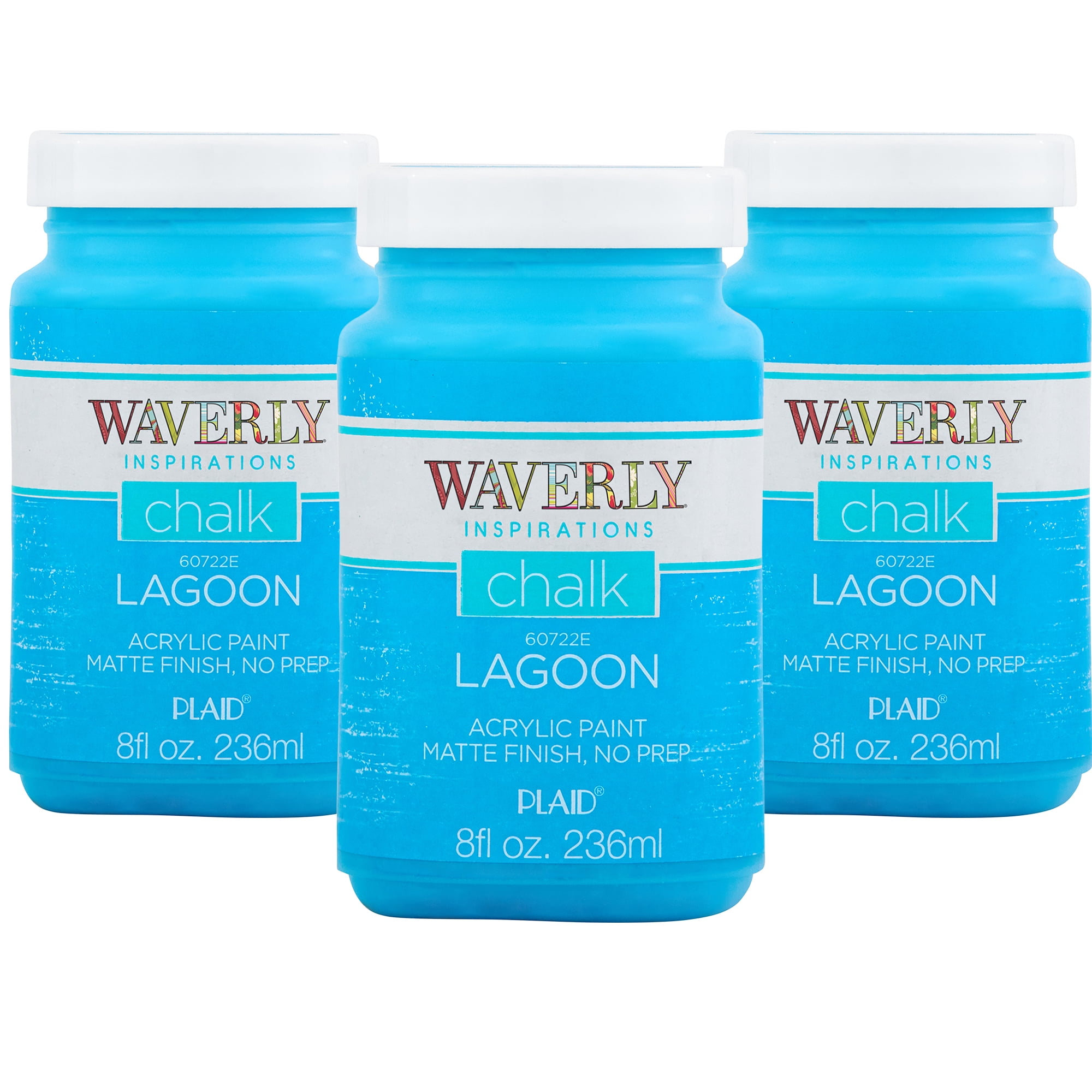 Waverly Inspirations Acrylic Chalk Paint Kit, Lagoon, Set of 3, 8 fl oz Each