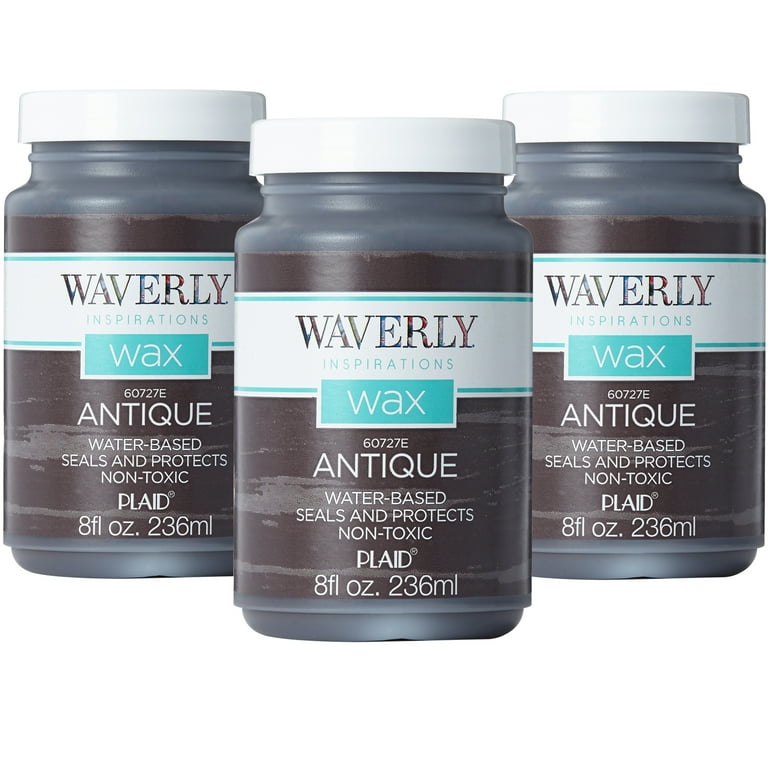 Waverly Inspirations Wax Paint Kit, Set of 3, 8 fl oz Each, Antique Brown and Clear