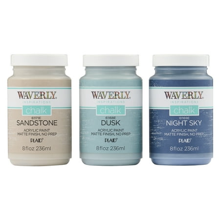 Waverly Inspirations Chalk Paint Kit, Sandstone/Dusk/Night Sky, Set of 3, 8 fl oz Each