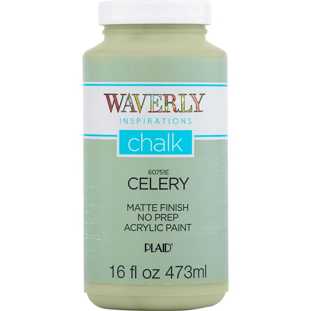 Waverly Inspirations Chalk Paint, Ultra Matte, Celery, 16 fl oz
