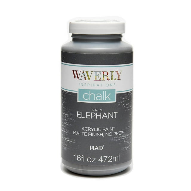 Waverly Inspirations Chalk Paint, Ultra Matte, Elephant, 16 fl oz