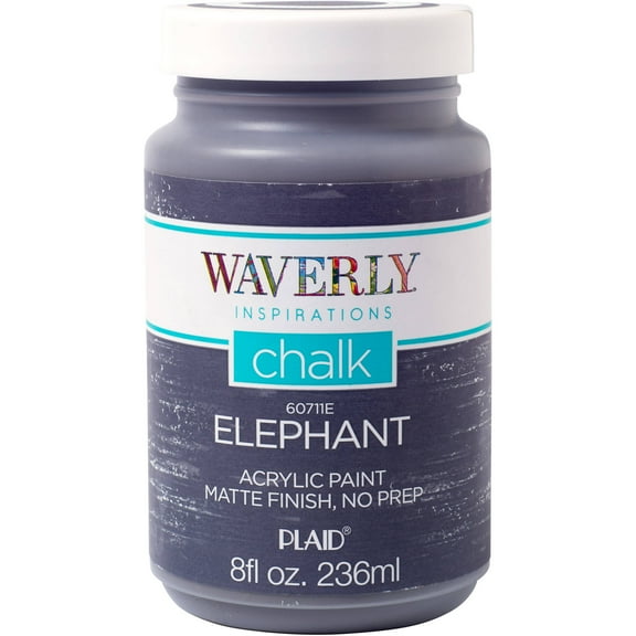 Waverly Inspirations Chalk Paint, Ultra Matte, Elephant, 8 fl oz