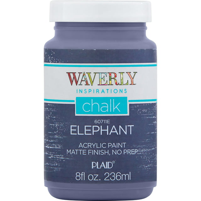 Waverly Inspirations Chalk Paint, Ultra Matte, Elephant, 8 fl oz