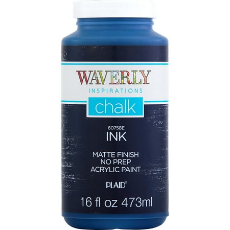 Waverly Inspirations Chalk Paint, Ultra Matte, Ink, 16 fl oz