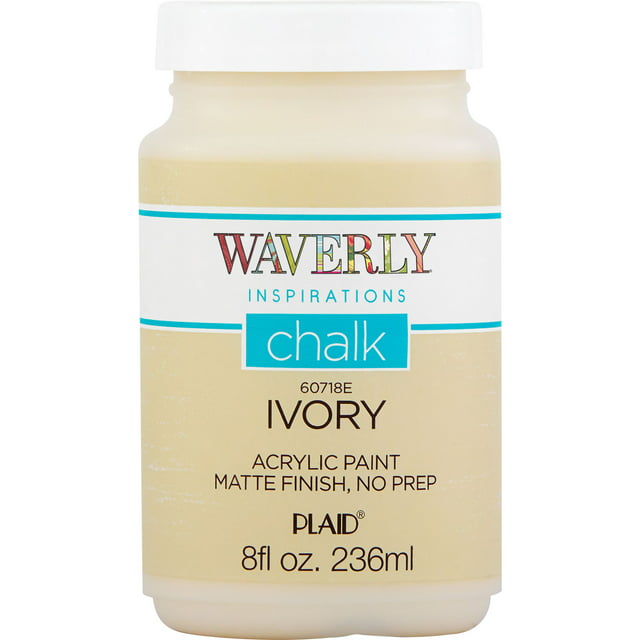 Waverly Inspirations Chalk Paint, Ultra Matte, Ivory, 8 fl oz