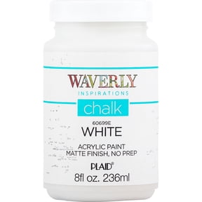 Waverly Inspirations Chalk Paint, Ultra Matte Finish, White, 8 fl oz