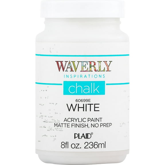 Waverly Inspirations Chalk Paint, Ultra Matte Finish, White, 8 fl oz