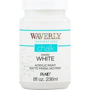 Waverly Inspirations Chalk Paint, Ultra Matte Finish, White, 8 fl oz