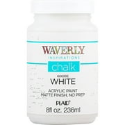 Waverly Inspirations Chalk Paint, Ultra Matte, White, 8 fl oz