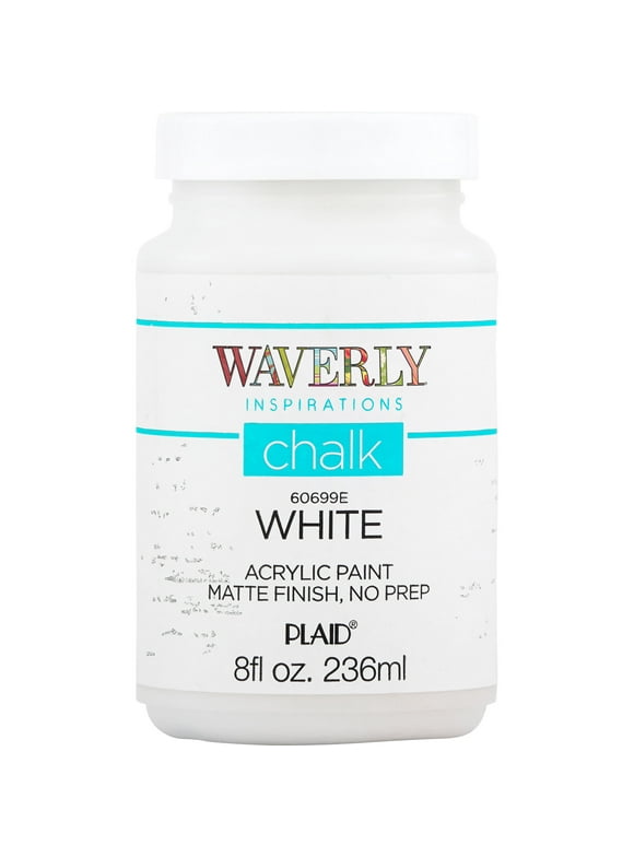 Waverly Inspirations Chalk Paint, Ultra Matte, White, 8 fl oz