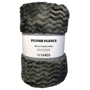 RTC Fabrics Chevron Fleece 60" x 1.5 yd 100% Polyester Pre-cut Fleece Fabric, Charcoal