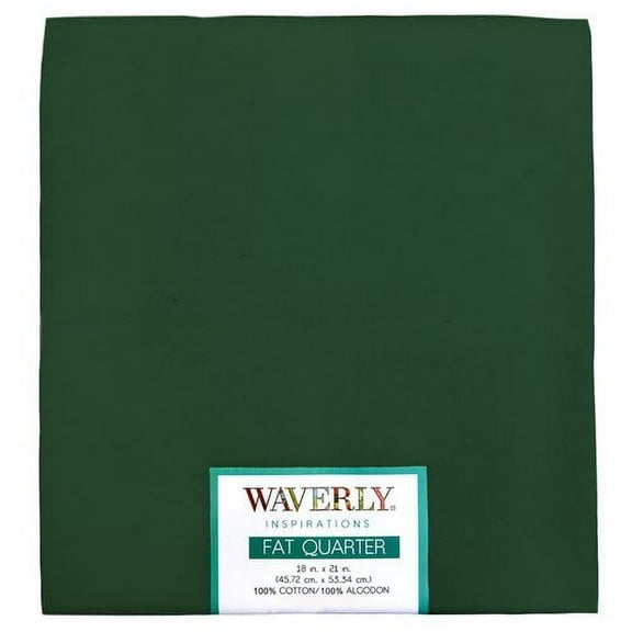 Waverly Inspirations Cotton 18" x 21" Fat Quarter Evergreen Fabric, 1 Each