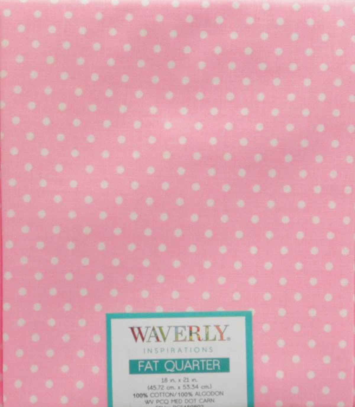 Waverly Inspirations Cotton 18" x 21" Fat Quarter Medium Dot Carnation Print Fabric, 1 Each