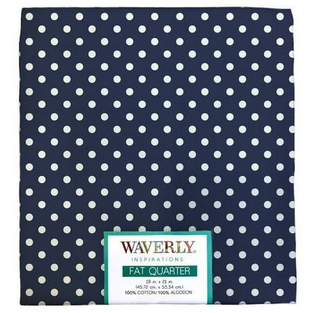 Waverly Inspirations Cotton 18" x 21" Fat Quarter Medium Dot Ink Print Fabric, 1 Each