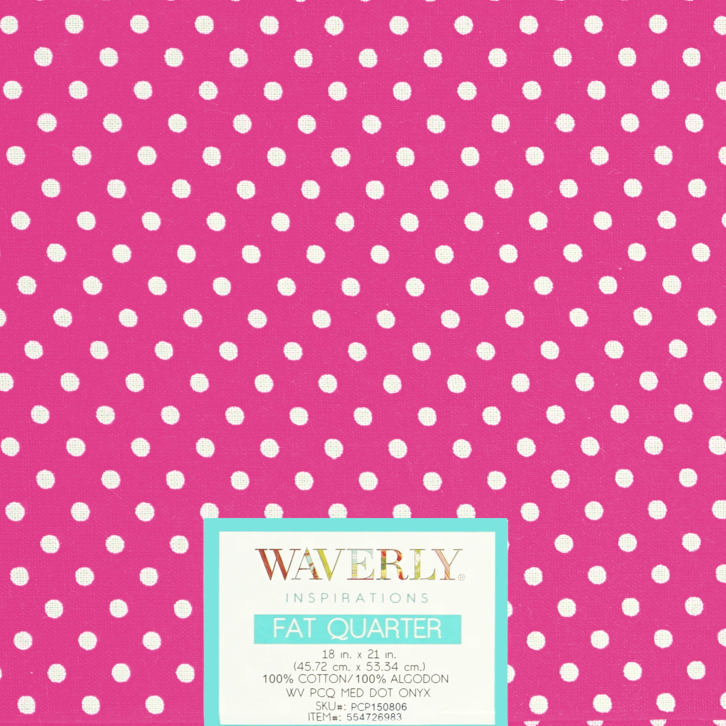 1 Yd. Waverly Big Dot Quilt Fabric Red and White Nickel Polka Dots