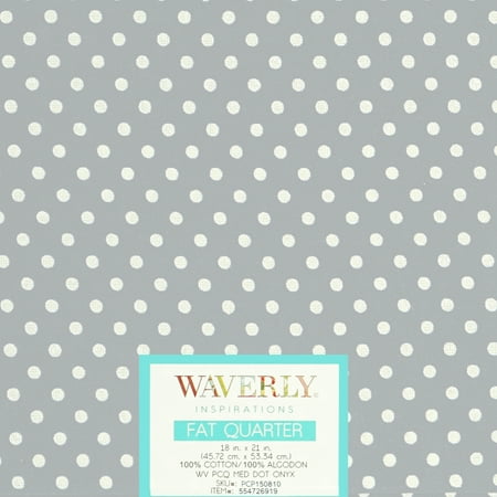 Waverly Inspirations Cotton 18" x 21" Fat Quarter Medium Dot Steel Print Fabric, 1 Each