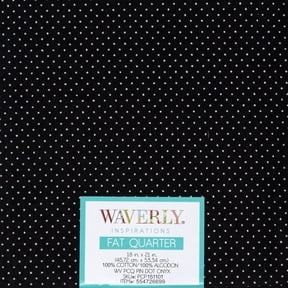 Waverly Inspirations Fat Quarter Precut 100% Cotton Prints Fabric " PINDOT ONYX 18 in x 21 in for Quilting & Sewing