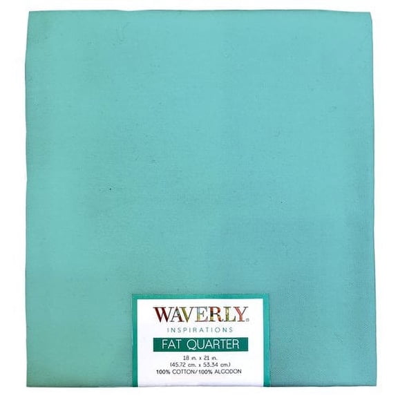 Waverly Inspirations Cotton 18" x 21" Fat Quarter Solid Pond Print Fabric, 1 Each