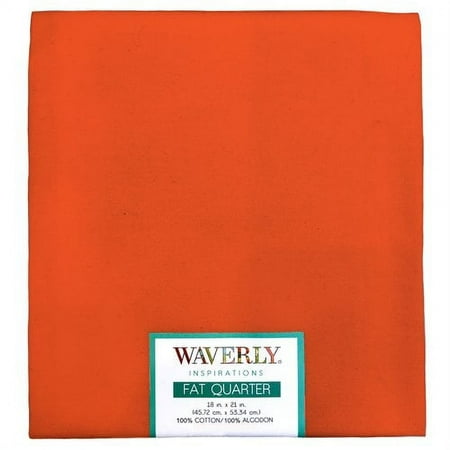 Waverly Inspirations Cotton 18" x 21" Fat Quarter Solid ZINNIA Print Fabric, 1 Each